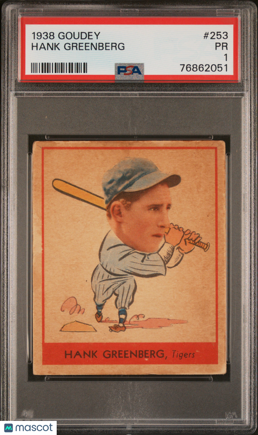 1938 Goudey Hank Greenberg #253 PSA 1