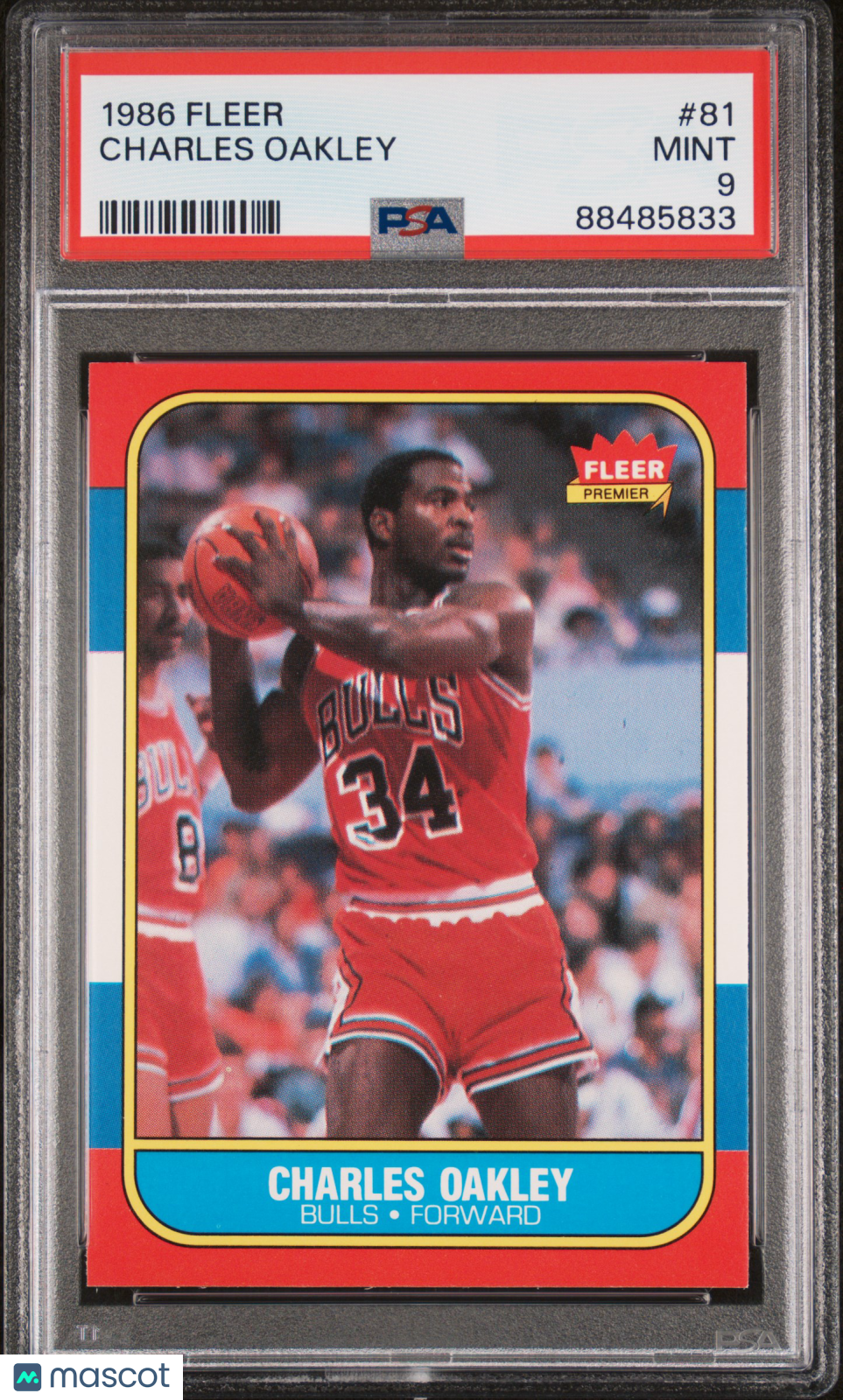 1986 Fleer Charles Oakley #81 PSA 9