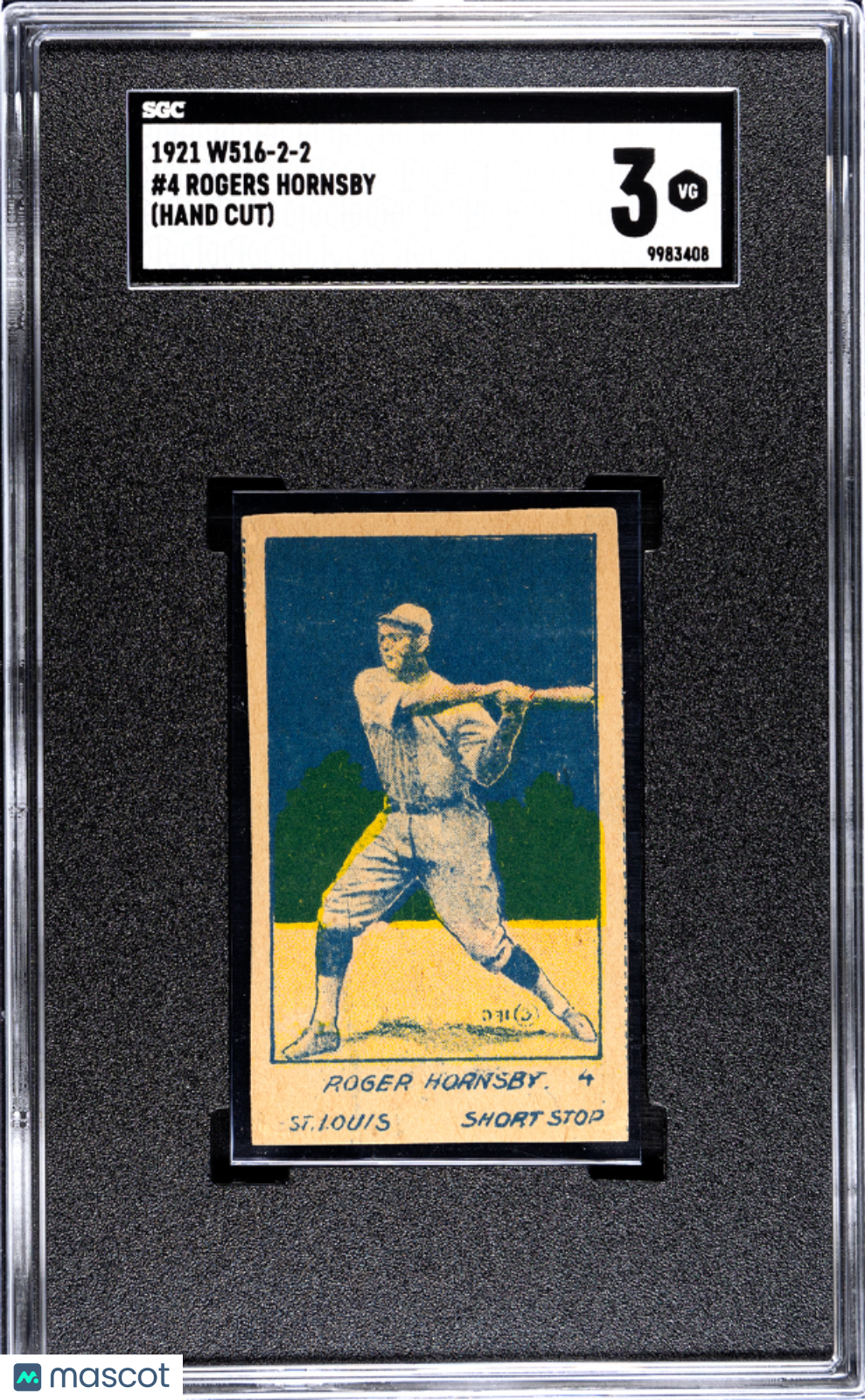 1921 W516-2-2 Rogers Hornsby #4 SGC 3