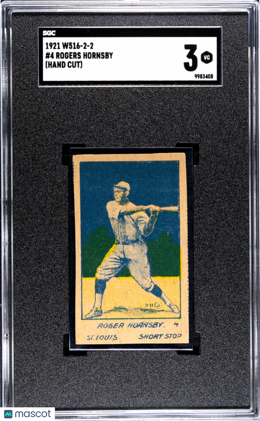1921 W516-2-2 Rogers Hornsby #4 SGC 3