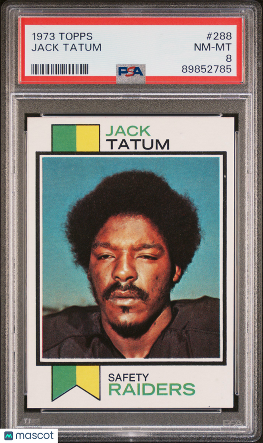 1973 Topps Jack Tatum #288 PSA 8