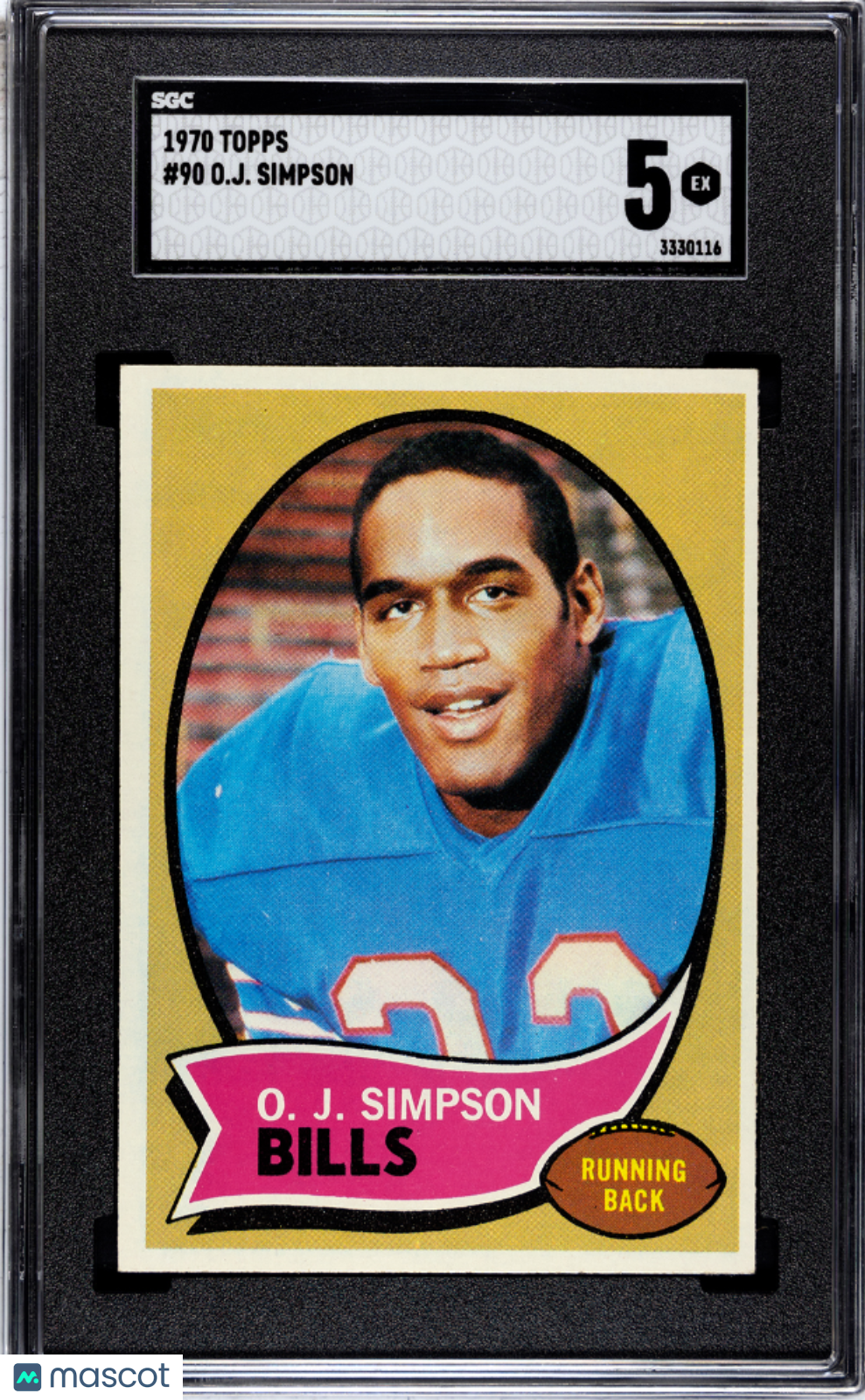 1970 Topps Oj Simpson #90 SGC 5