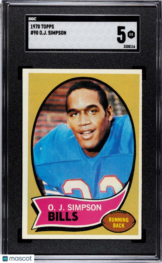 1970 Topps Oj Simpson #90 SGC 5