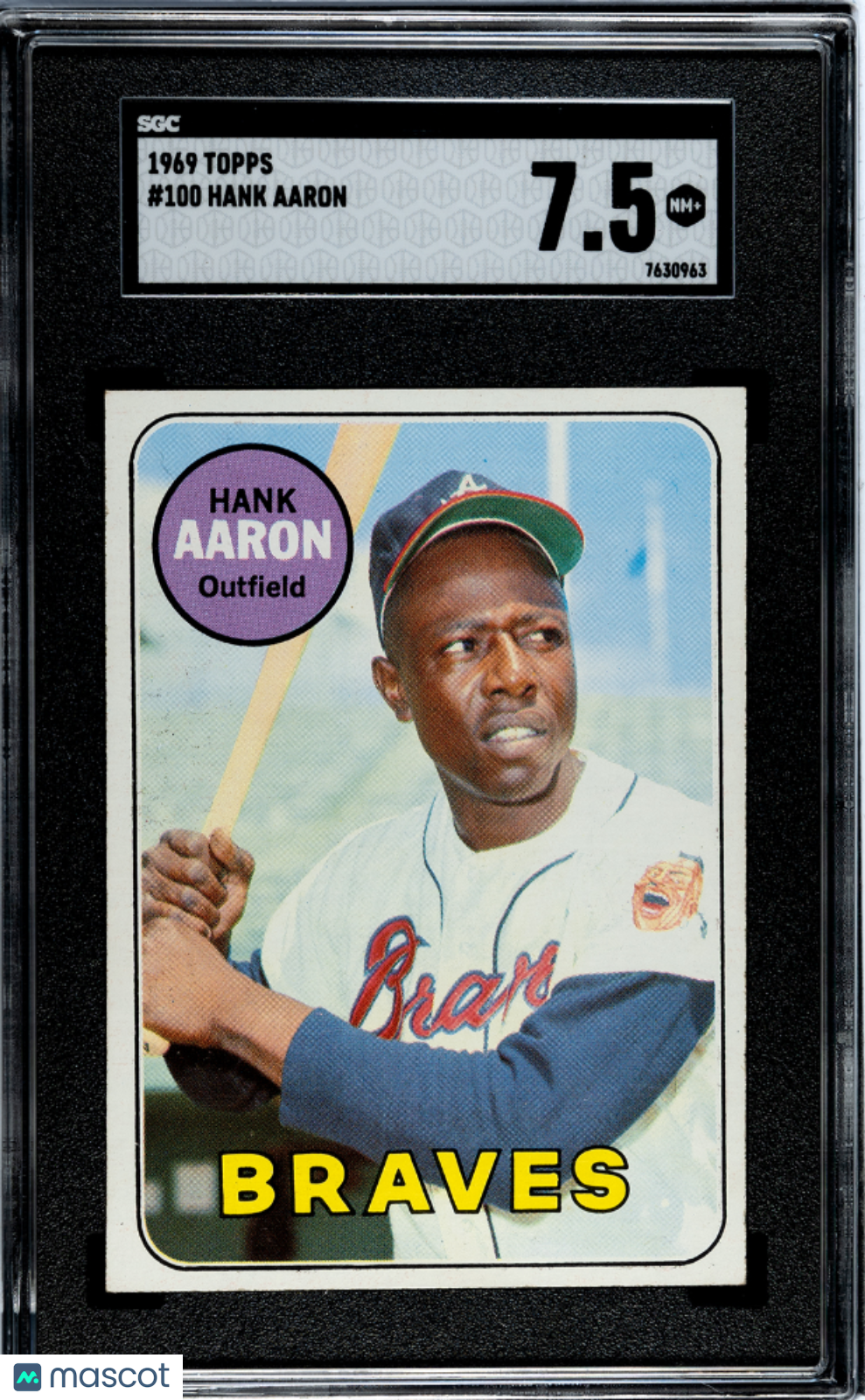 1969 Topps Hank Aaron #100 SGC 7.5