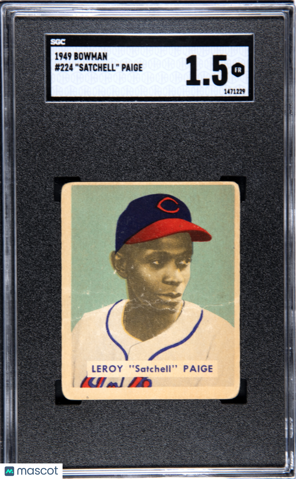 1949 Bowman Satchell Paige #224 SGC 1.5