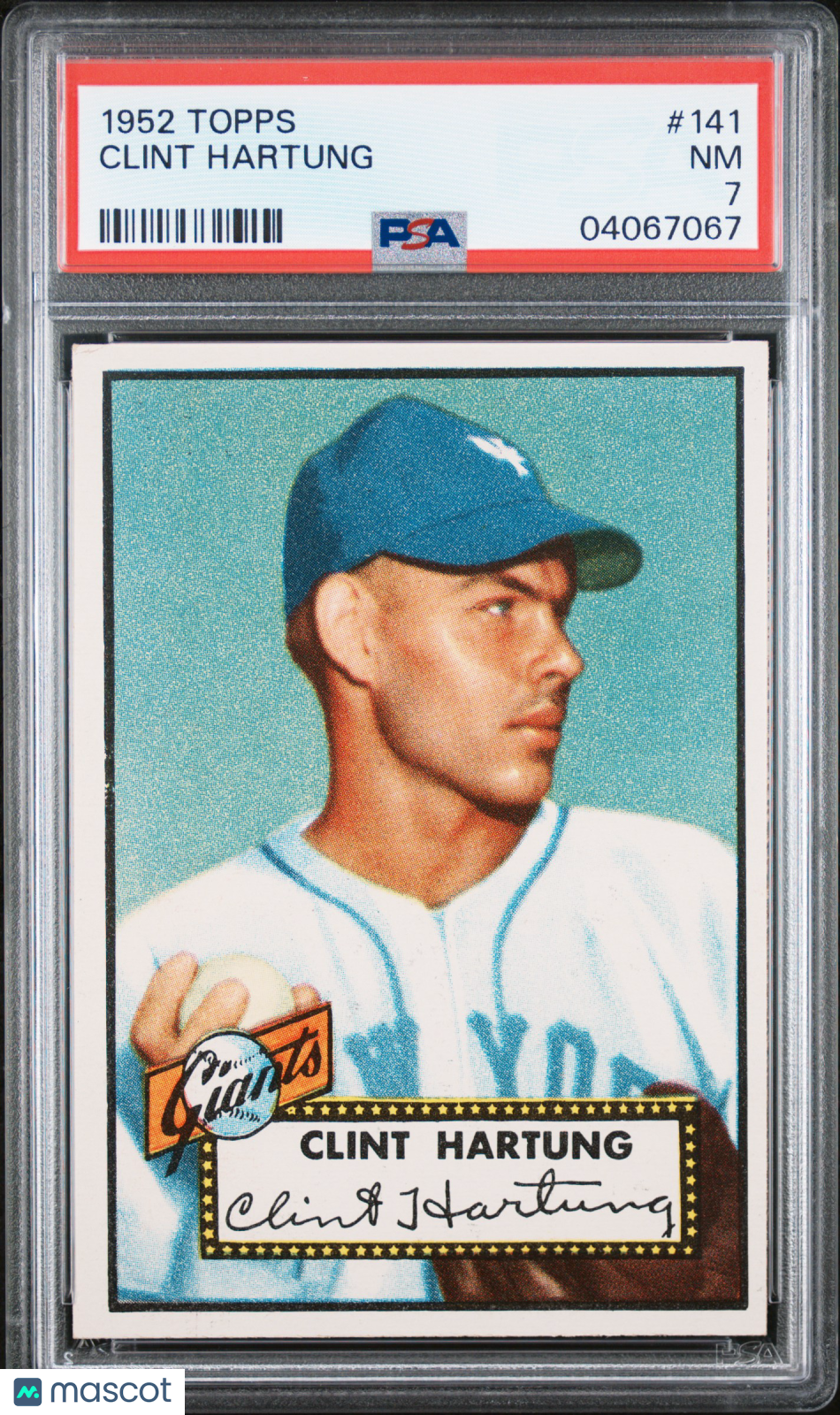 1952 Topps Clint Hartung #141 PSA 7