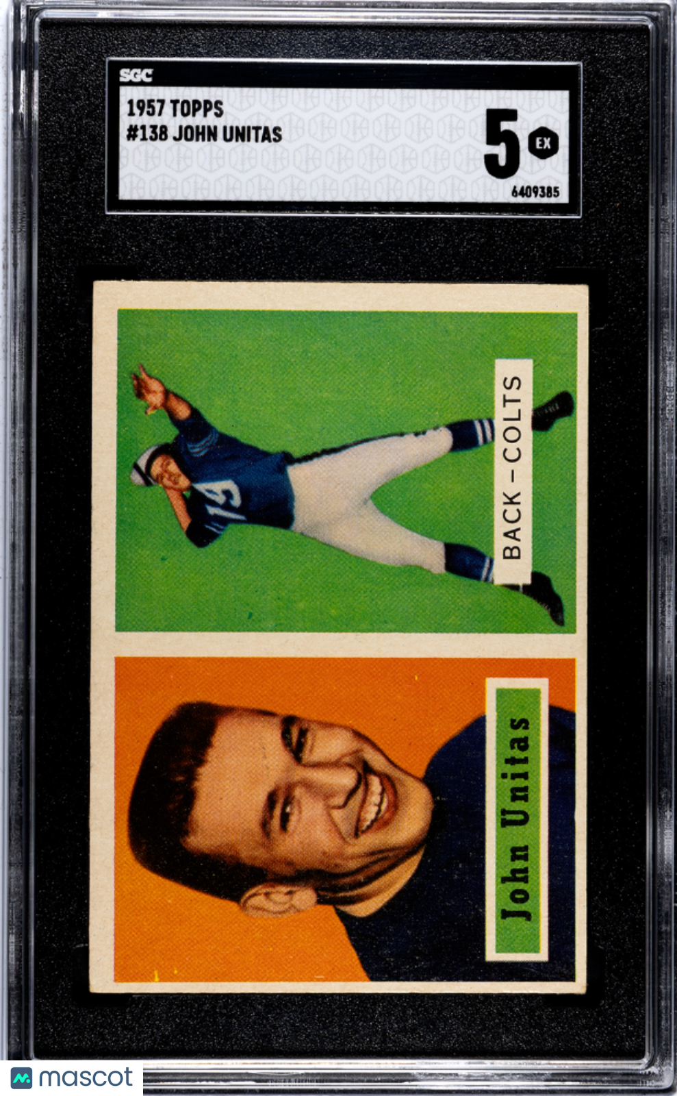 1957 Topps John Unitas #138 SGC 5