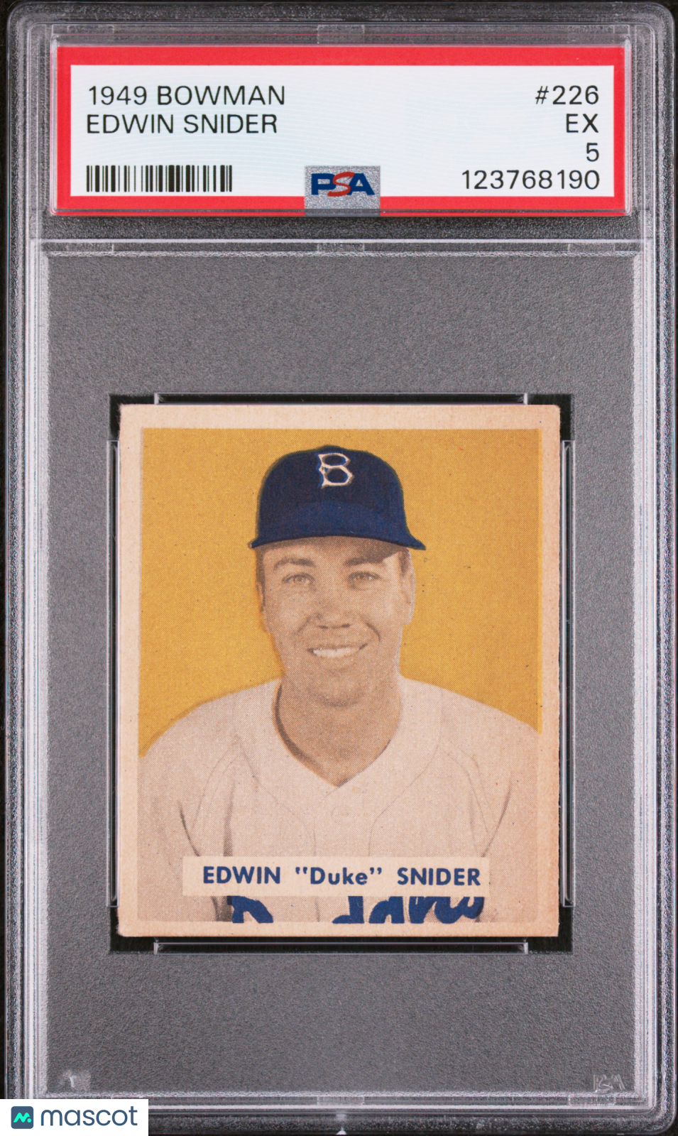 1949 Bowman Edwin Snider #226 PSA 5