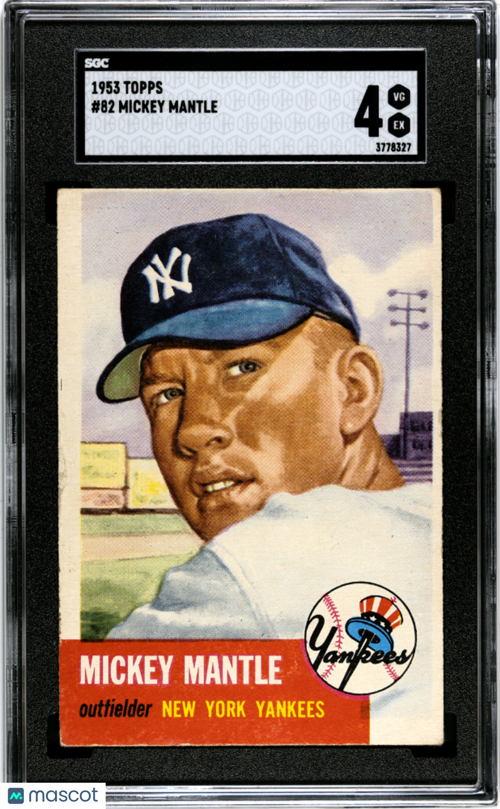 1953 Topps Mickey Mantle #82 SGC 4