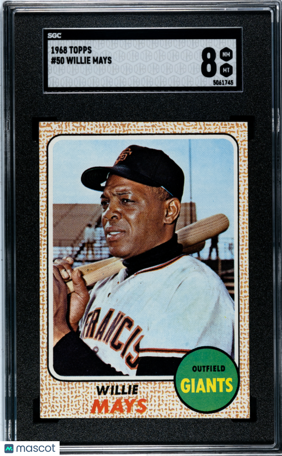 1968 Topps Willie Mays #50 SGC 8
