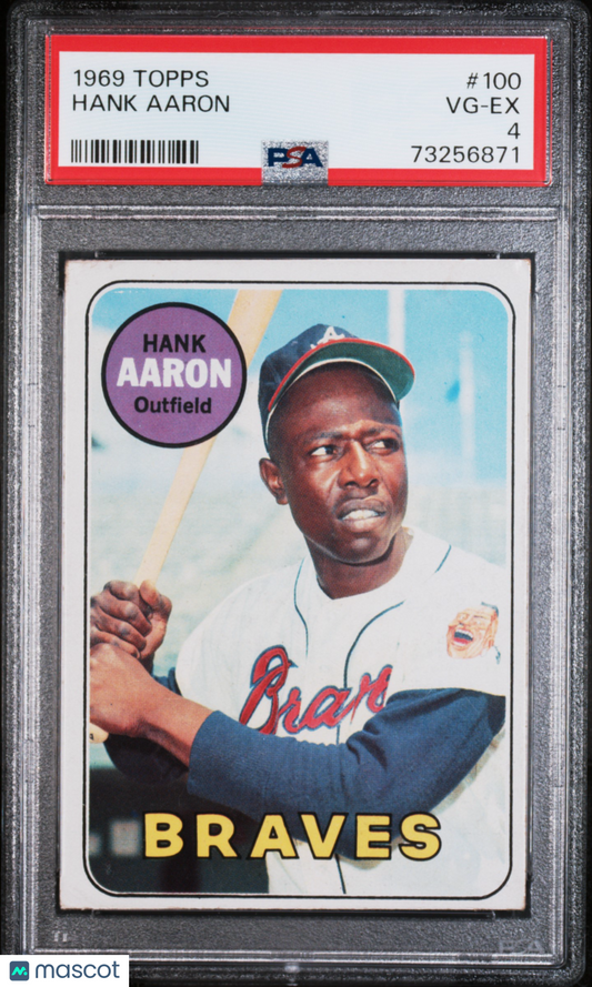 1969 Topps Hank Aaron #100 PSA 4