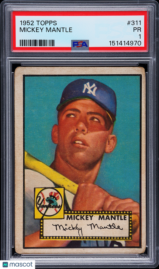 1952 Topps Mickey Mantle #311 PSA 1