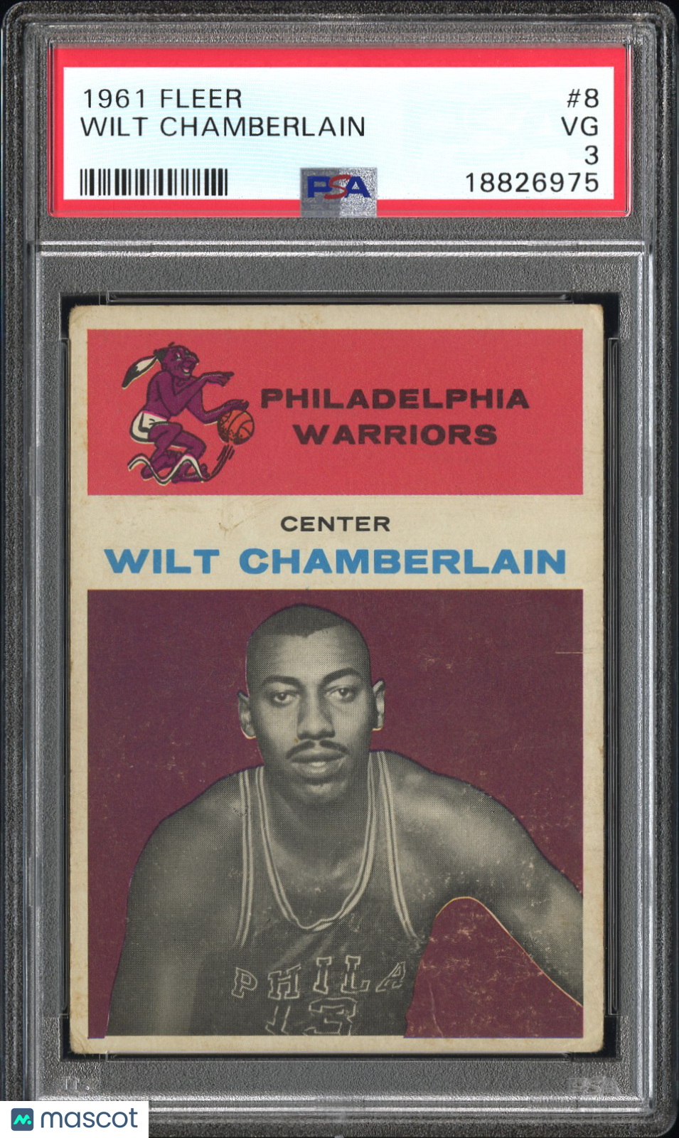 1961 Fleer Wilt Chamberlain #8 PSA 3