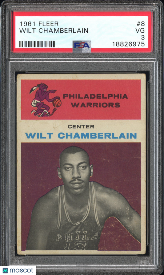 1961 Fleer Wilt Chamberlain #8 PSA 3
