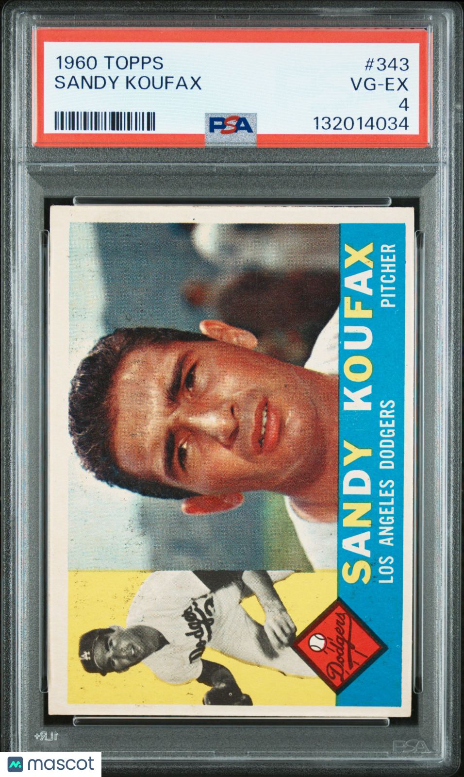 1960 Topps Sandy Koufax #343 PSA 4