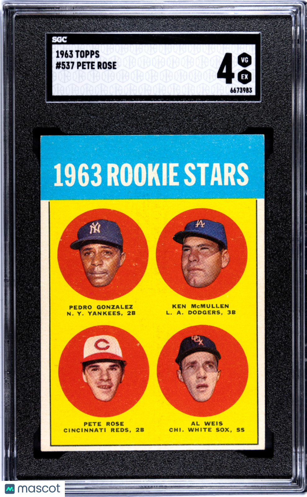 1963 Topps Pete Rose #537 SGC 4