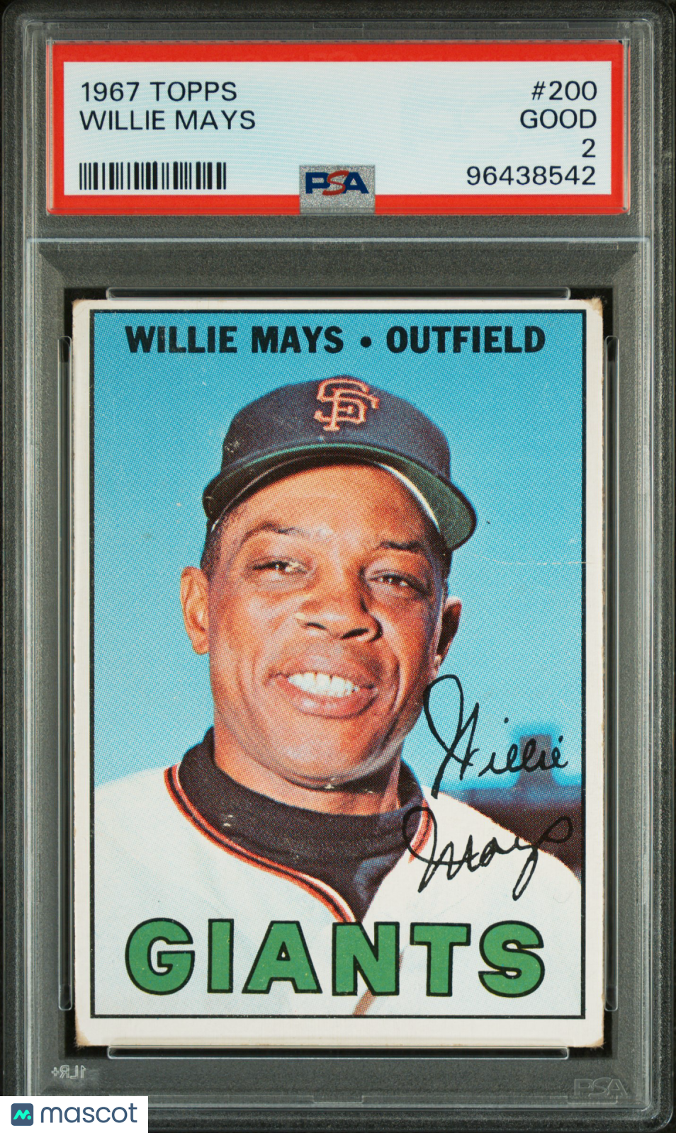 1967 Topps Willie Mays #200 PSA 2