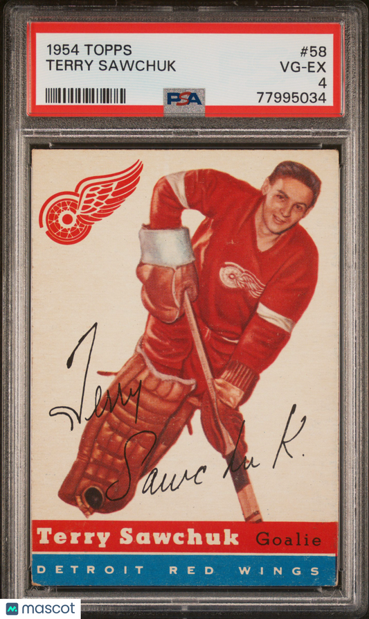 1954 Topps Terry Sawchuk #58 PSA 4