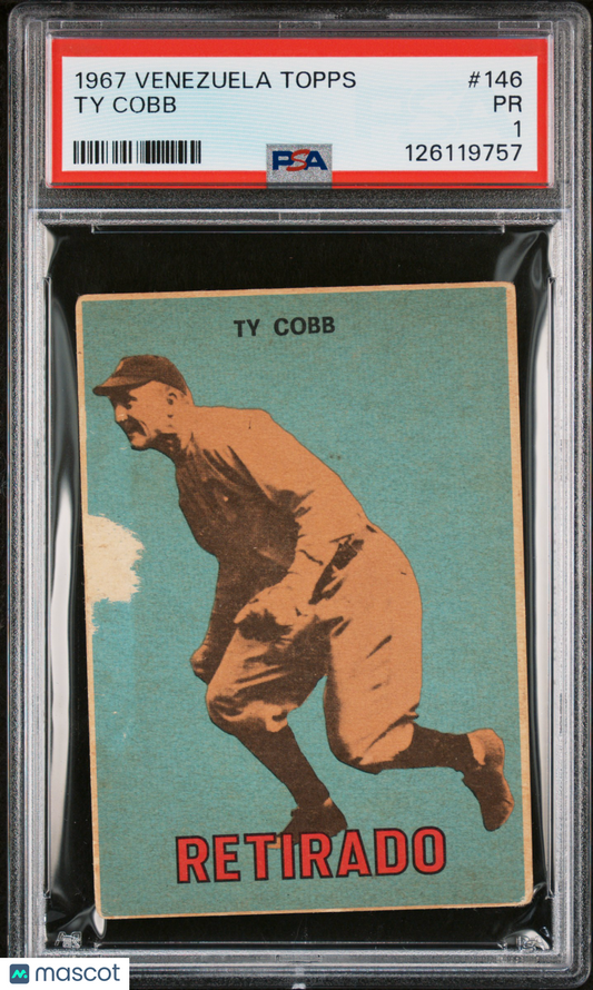 1967 Venezuela Topps Ty Cobb #146 PSA 1