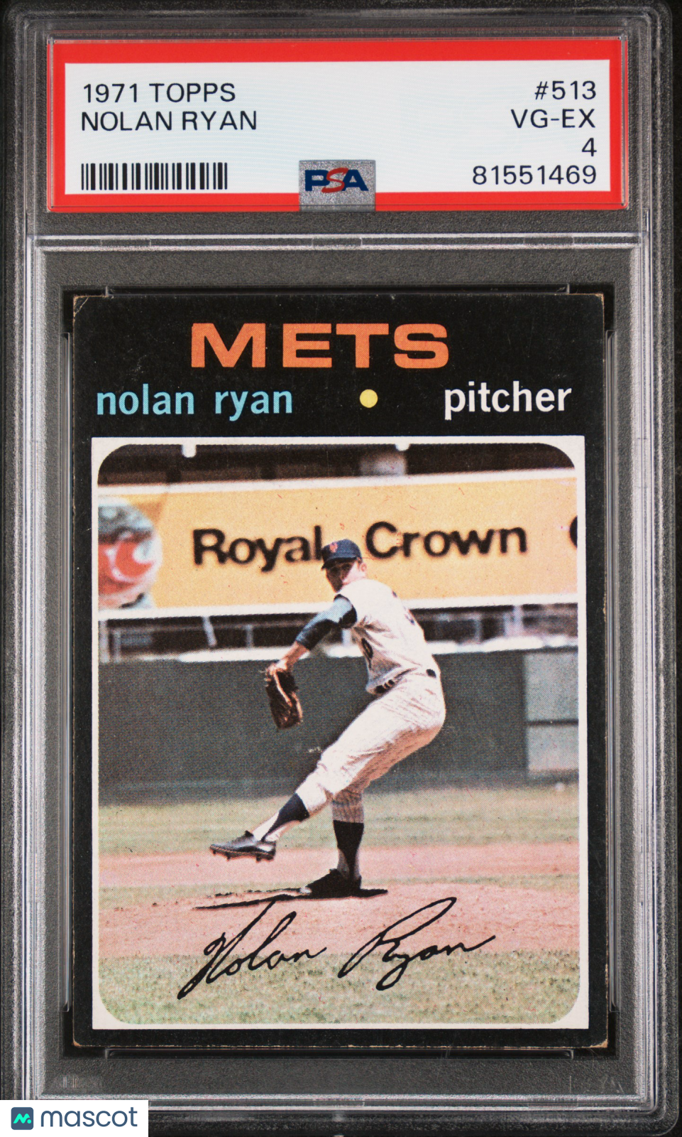 1971 Topps Nolan Ryan #513 PSA 4
