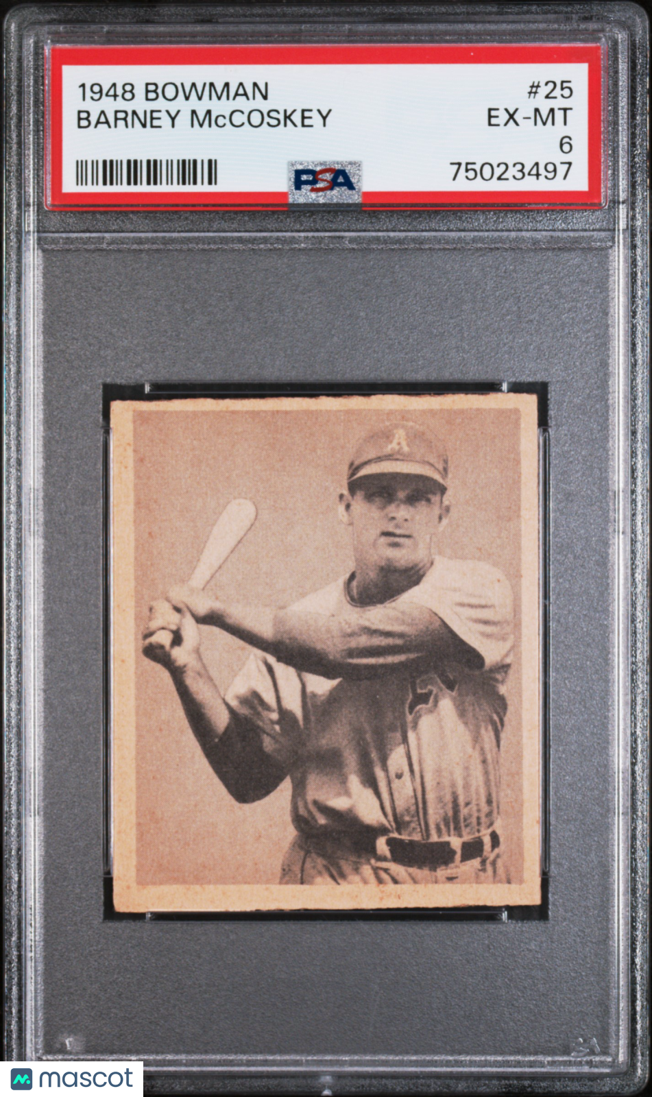 1948 Bowman Barney Mccoskey #25 PSA 6