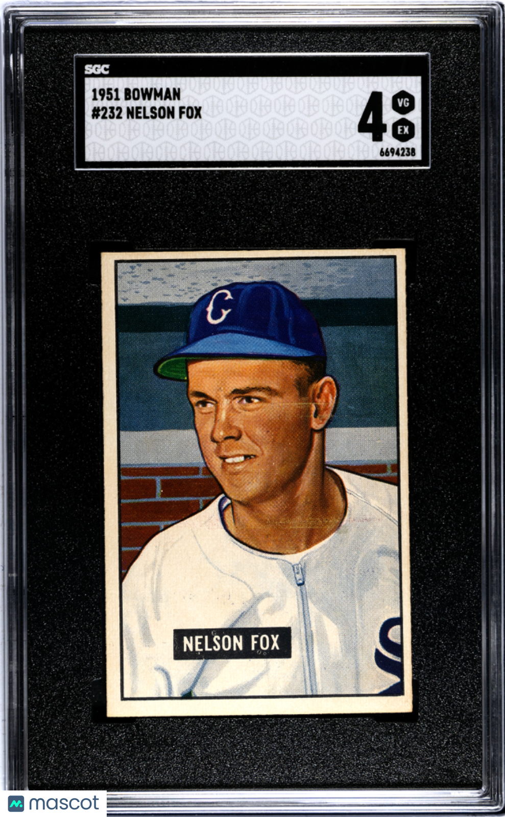 1951 Bowman Nelson Fox #232 SGC 4