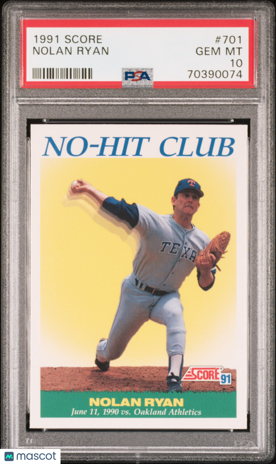 1991 Score Nolan Ryan #701 PSA 10
