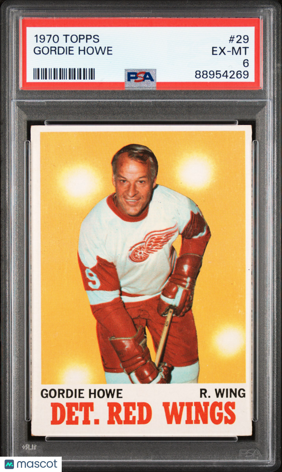 1970 Topps Gordie Howe #29 PSA 6