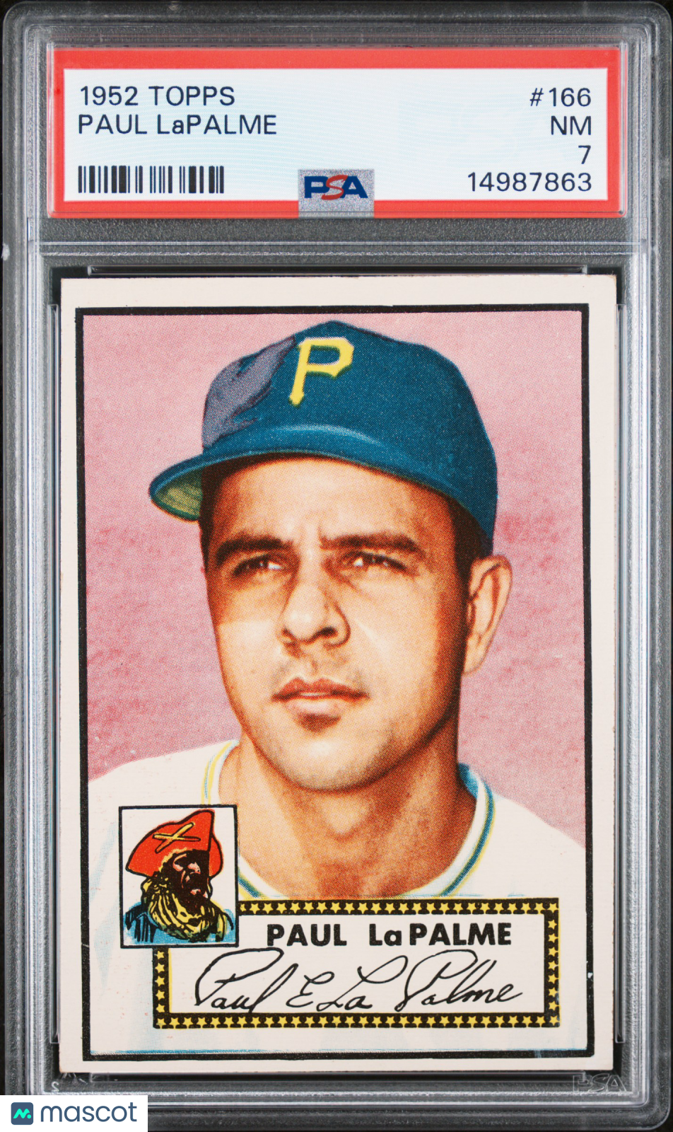 1952 Topps Paul Lapalme #166 PSA 7