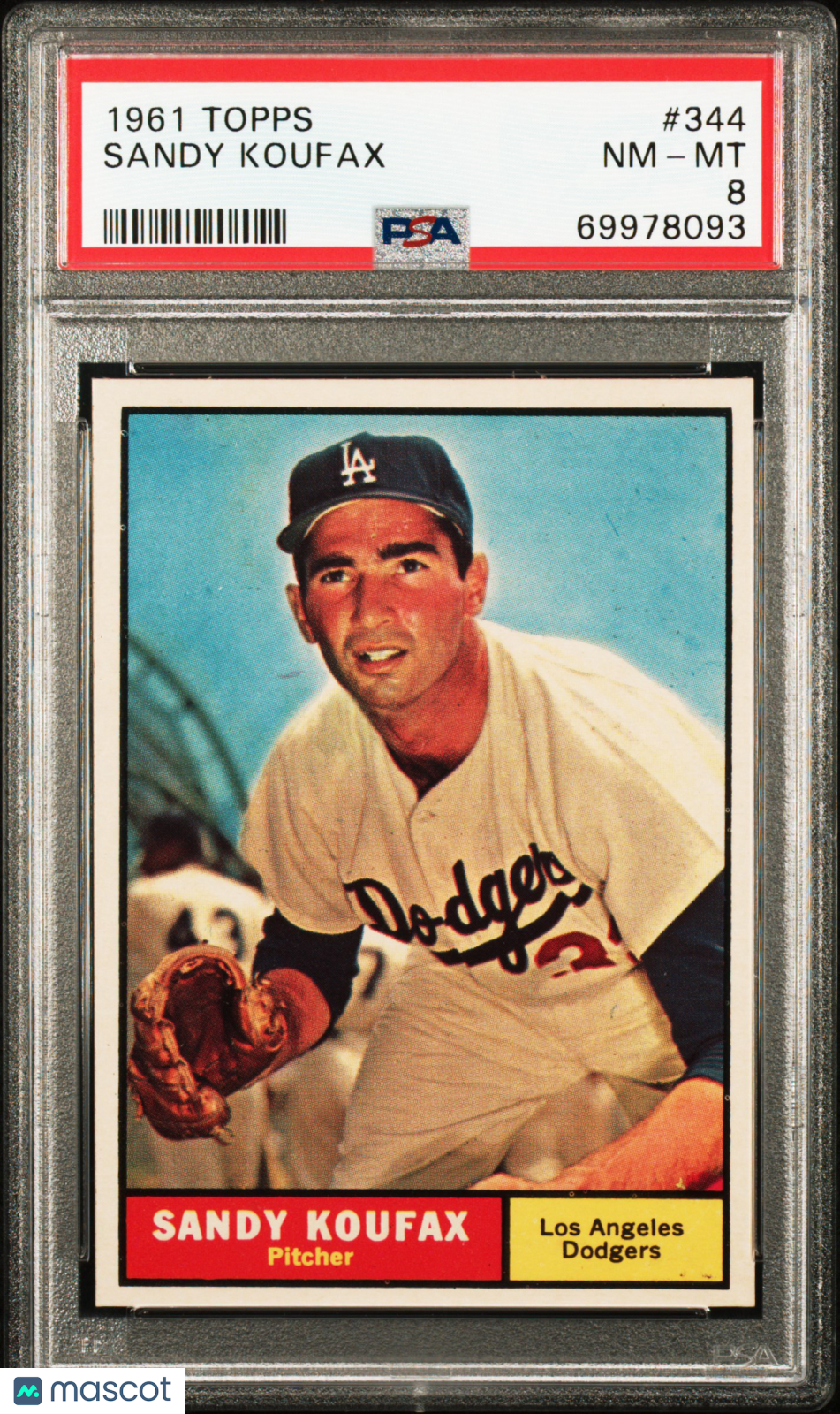 1961 Topps Sandy Koufax #344 PSA 8