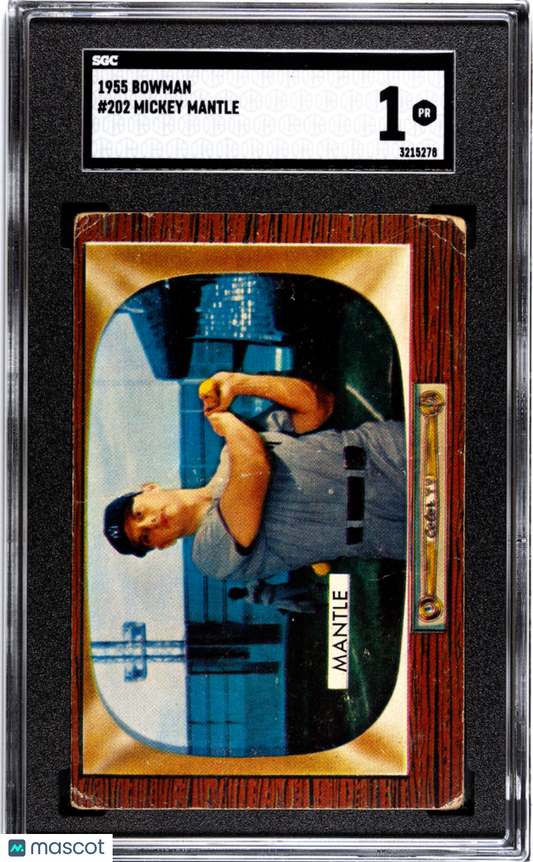 1955 Bowman Mickey Mantle #202 SGC 1