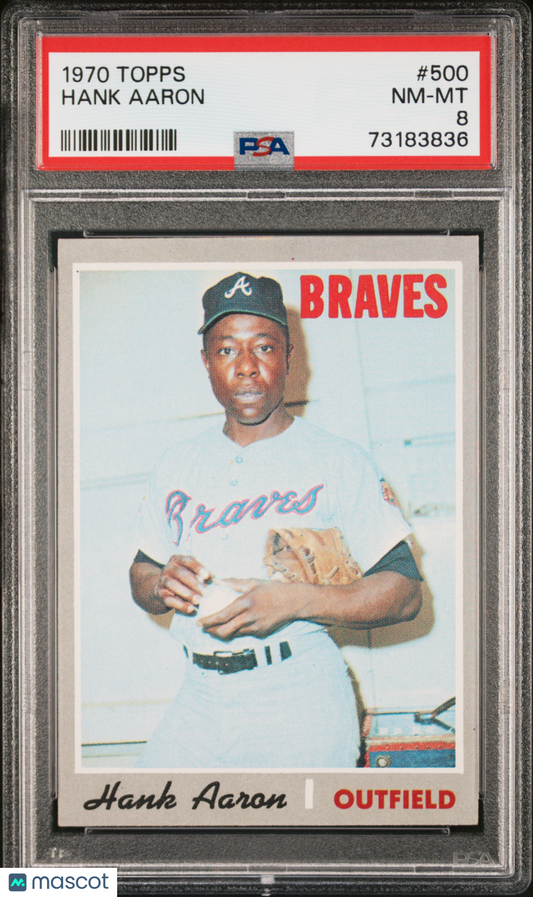1970 Topps Hank Aaron #500 PSA 8