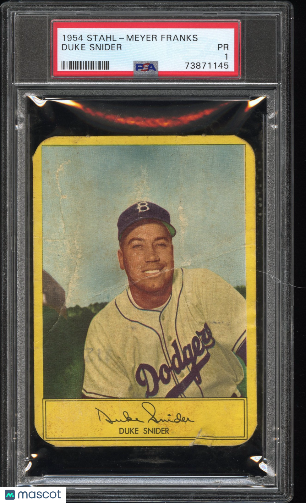 1954 Stahl-Meyer Franks Duke Snider PSA 1