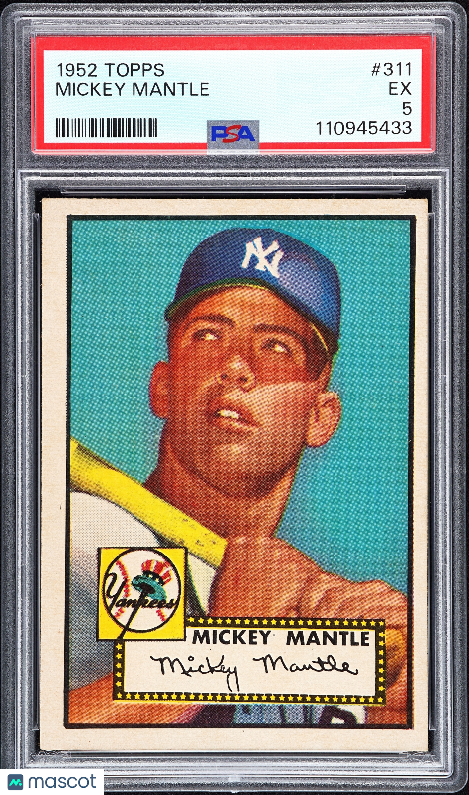 1952 Topps Mickey Mantle #311 PSA 5