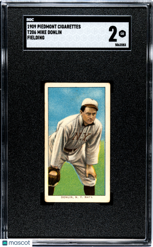 1909 Piedmont Cigarettes (T206) Mike Donlin Fielding SGC 2