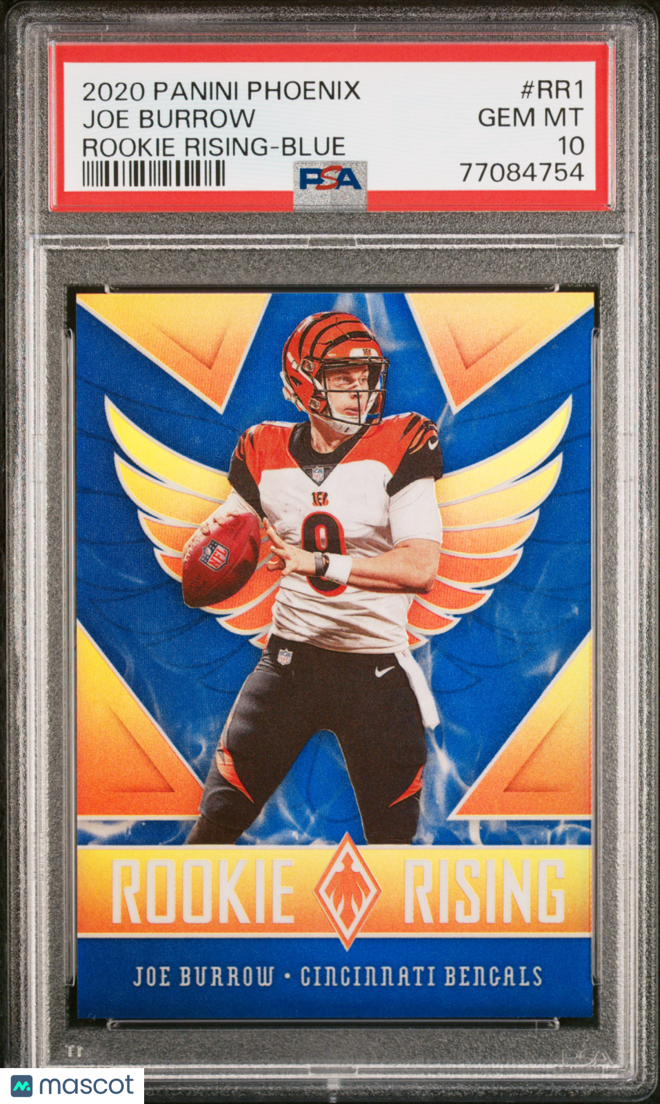 2020 Panini Phoenix Rookie Rising Joe Burrow #RR1 Blue PSA 10