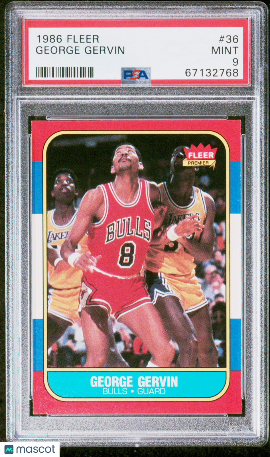 1986 Fleer George Gervin #36 PSA 9