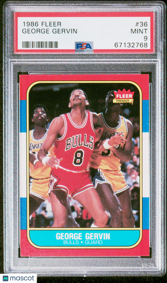 1986 Fleer George Gervin #36 PSA 9