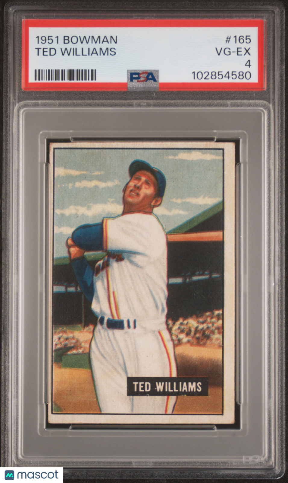 1951 Bowman Ted Williams #165 PSA 4