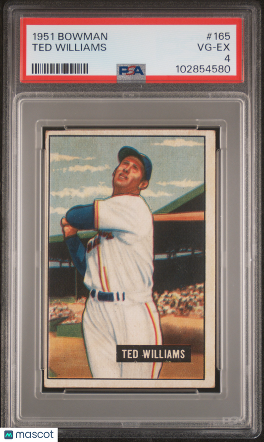 1951 Bowman Ted Williams #165 PSA 4
