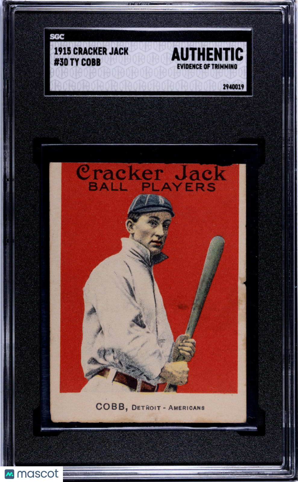 1915 Cracker Jack Ty Cobb #30 SGC A