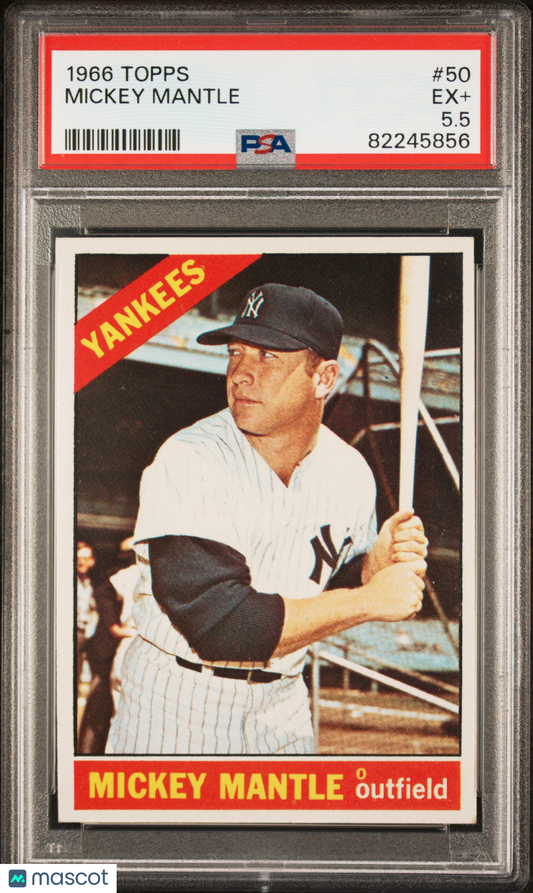 1966 Topps Mickey Mantle #50 PSA 5.5