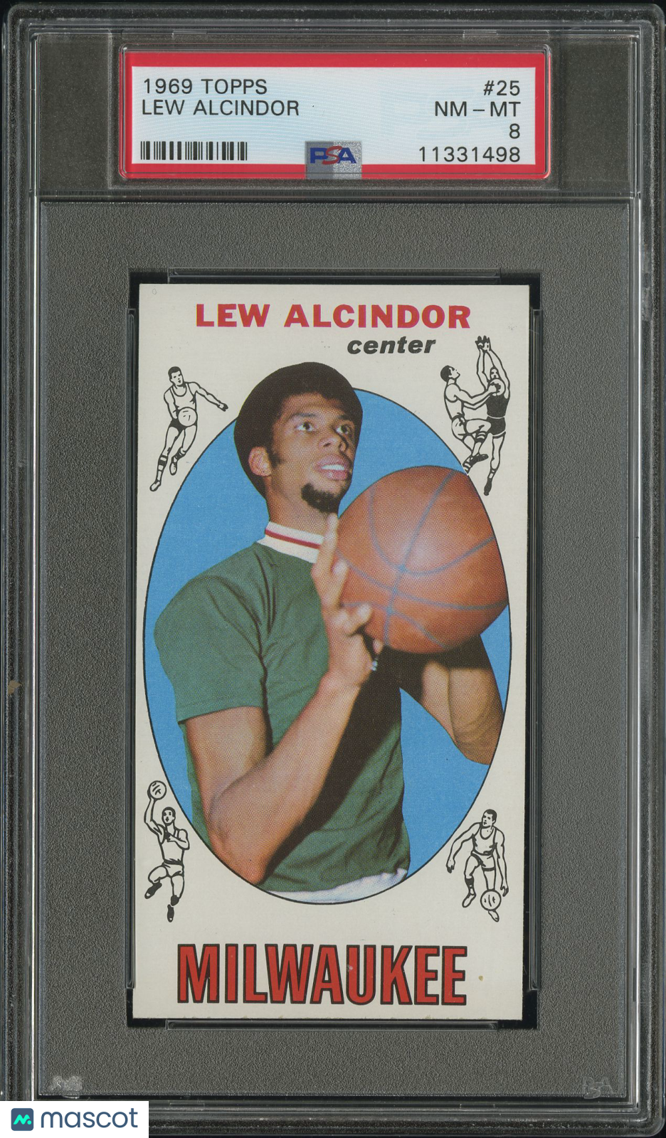 1969 Topps Lew Alcindor #25 PSA 8