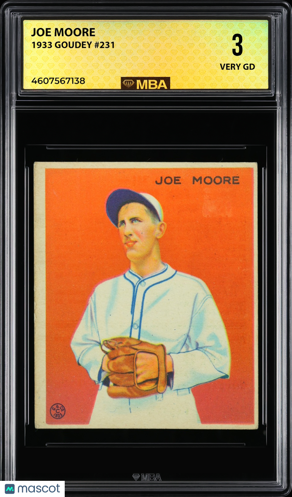 1933 Goudey Joe Moore #231 MBA 3