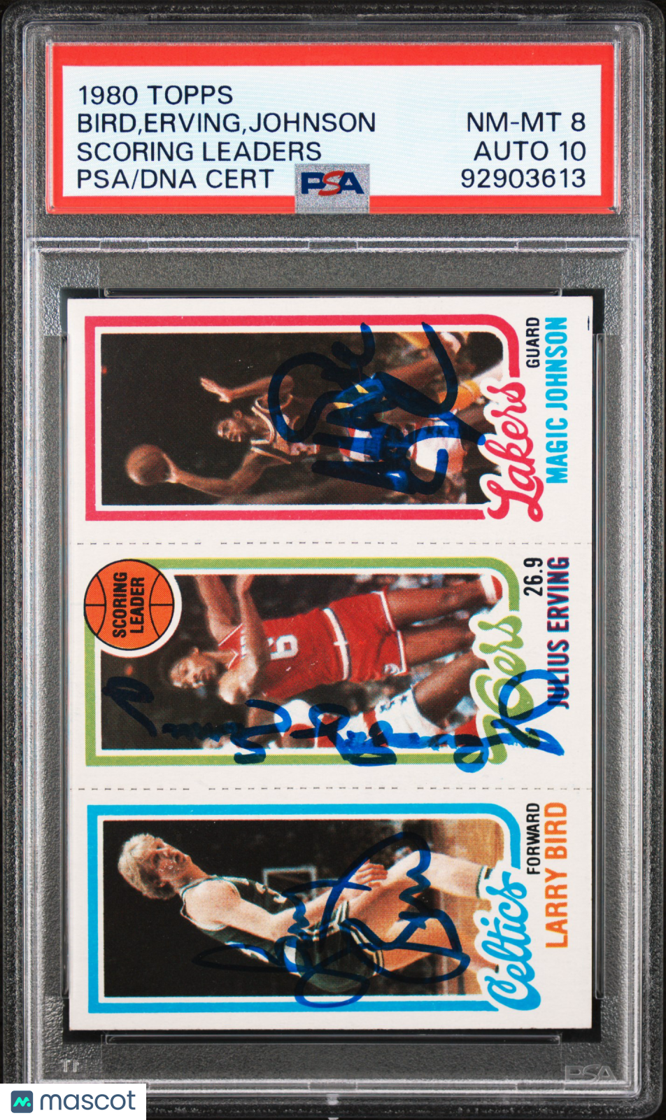 1980 Topps Scoring Leader Scoring Leaders PSA 8 Auto 10