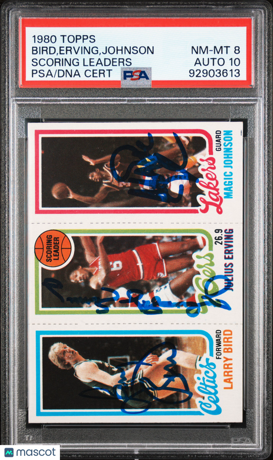 1980 Topps Scoring Leader Scoring Leaders PSA 8 Auto 10