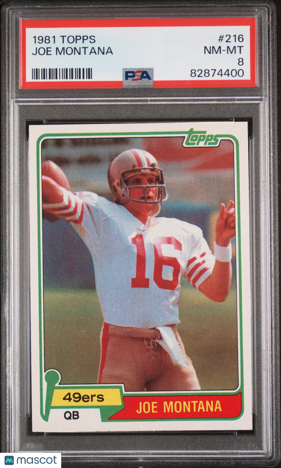 1981 Topps Joe Montana #216 PSA 8