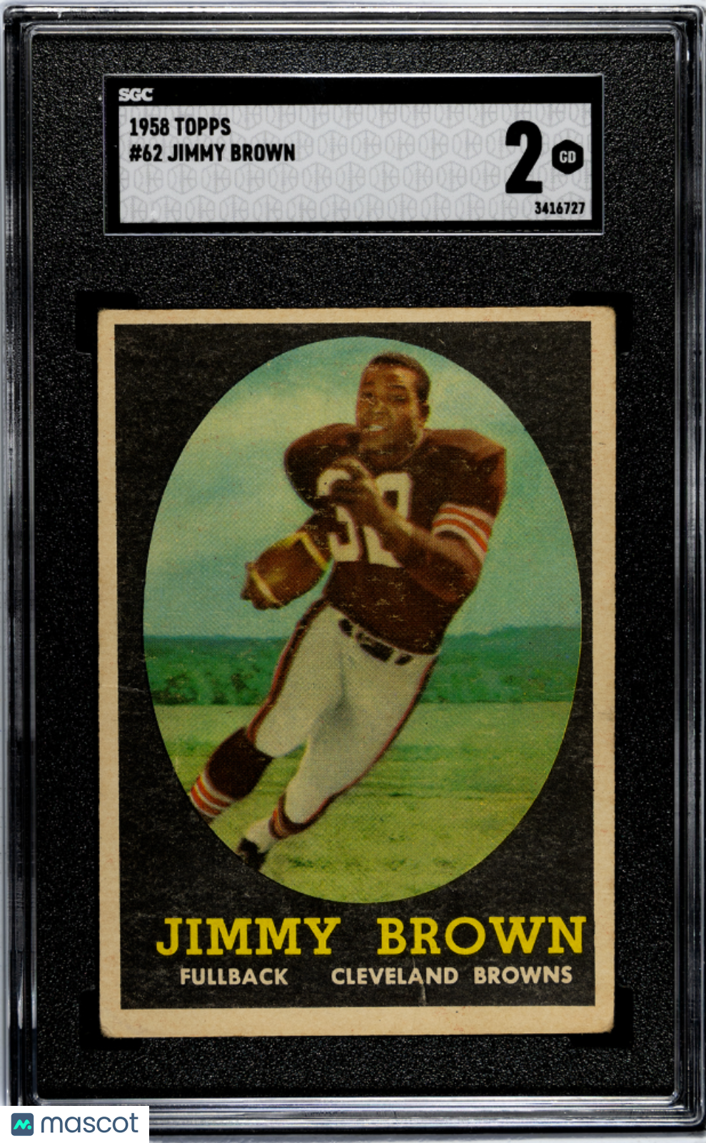 1958 Topps Jimmy Brown #62 SGC 2