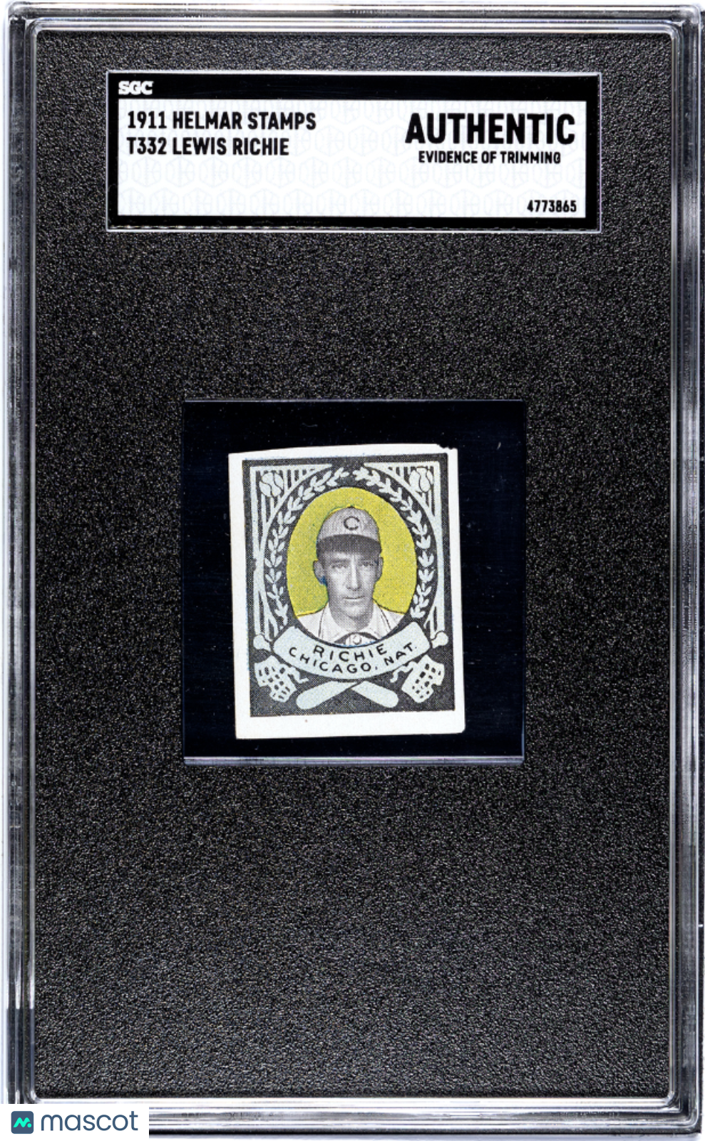 1911 Helmar Stamps (T332) Lewis Richie SGC A