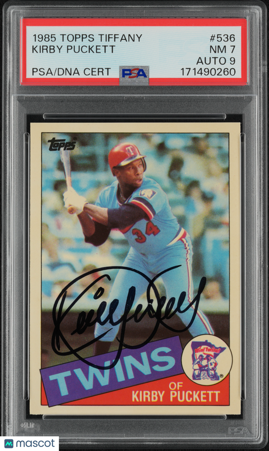 1985 Topps Tiffany Kirby Puckett #536 PSA 7 Auto Available